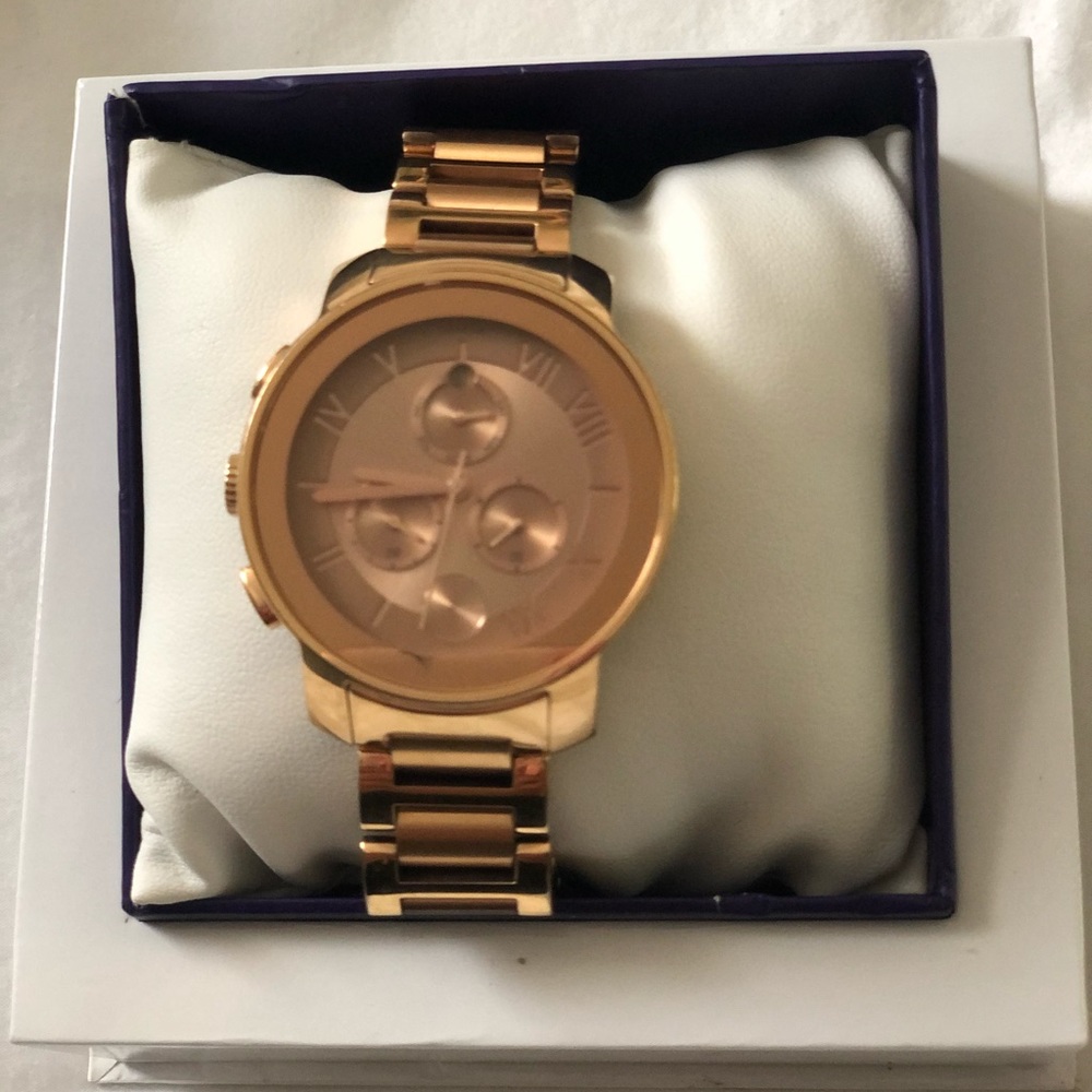 Women’s rose gold movado watch. Like new.